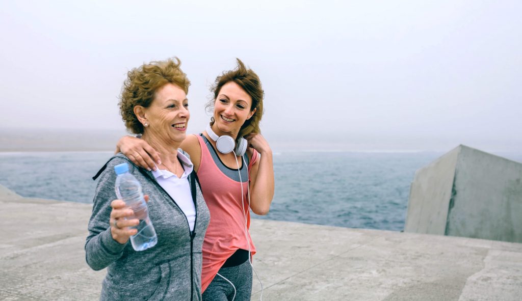 family talking happy mental health 