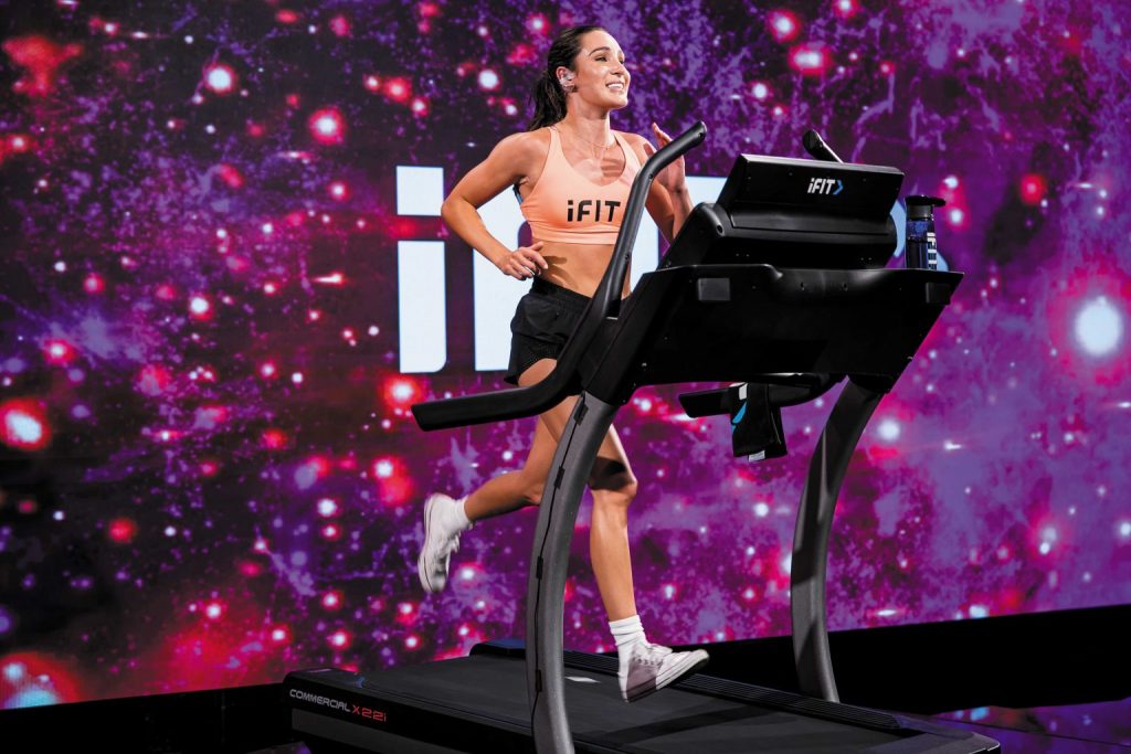 iFIT treadmill running exercise active