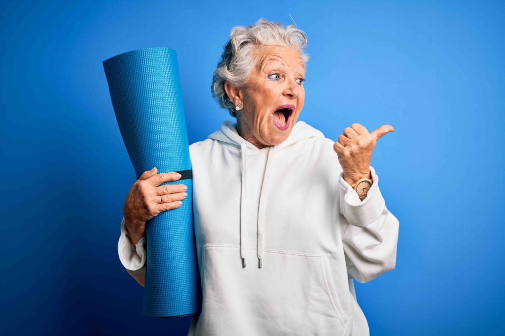 older health woman active fitness