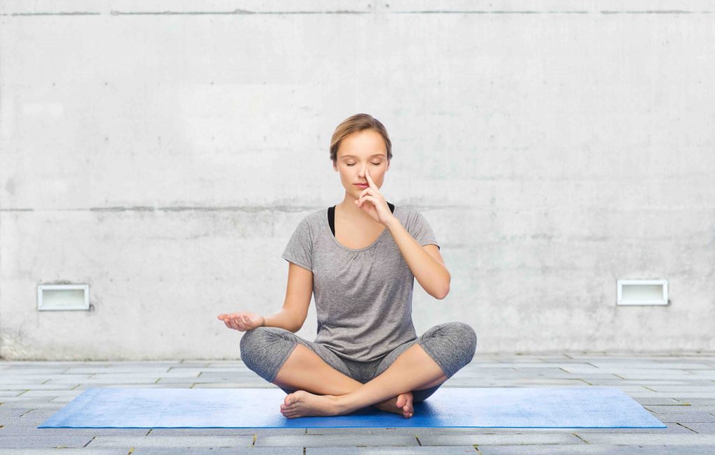 yoga posture breath exercise peaceful
